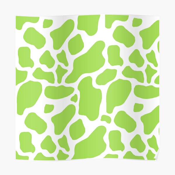 "Green Cow Print" Poster by JanuaryLemon Redbubble