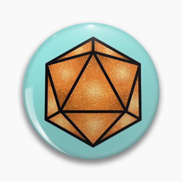 Item preview, Glitter Orange D20 Dice designed and sold by mrfictional.