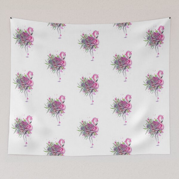 Item preview, Pink Flamingo Succulent Illustration designed and sold by cloudeddreams.