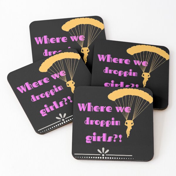 Item preview, Where we droppin girls phrase in pink designed and sold by Simi2020.