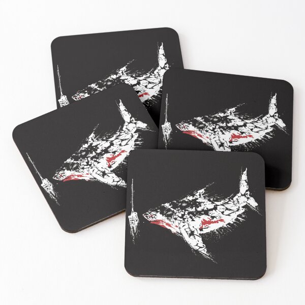 Item preview, The Ancient Predator Megaladon - White Splatter designed and sold by OthersidePrints.