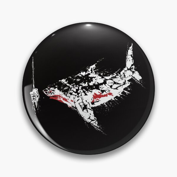 Item preview, The Ancient Predator Megaladon - White Splatter designed and sold by OthersidePrints.