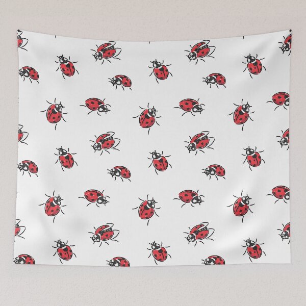 Item preview, Red ladybugs seamless pattern designed and sold by AleksOrel.