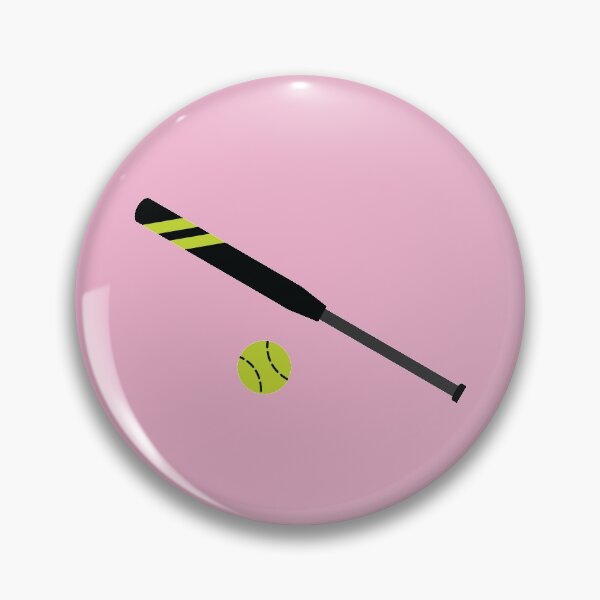 Artikelvorschau, Rosa Softball und Softballschläger entworfen und verkauft von cmd-art.