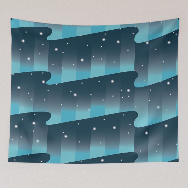 Item preview, Northern lights in the winter sky pattern designed and sold by Elemesca.