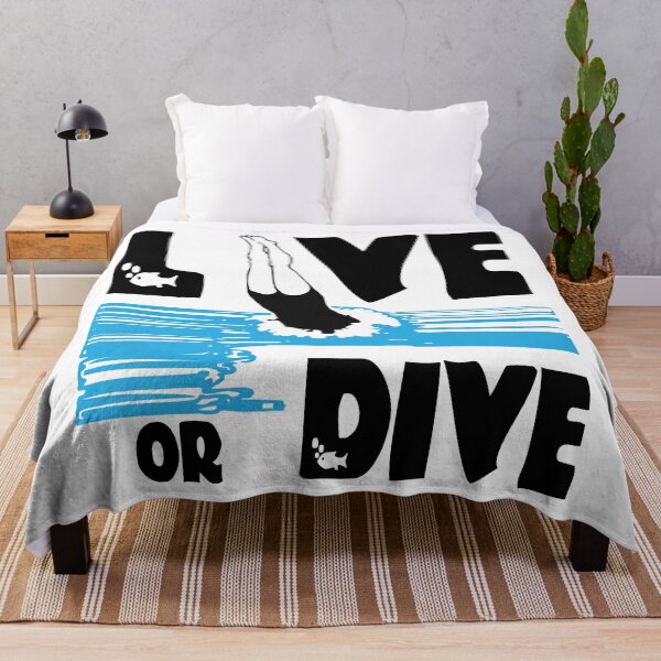 Item preview, Live Or Dive, WIth Diver Diving Into Water designed and sold by 4AllTimes.