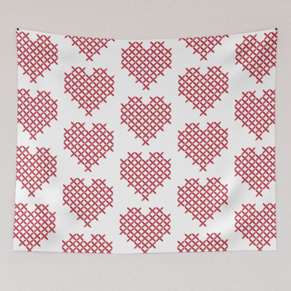 Item preview, Cross stitch red love heart designed and sold by EngineerGoC.