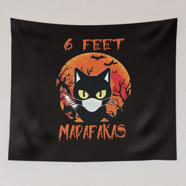 Item preview, Halloween funny cat costume social distancing designed and sold by OzyManDiaS90.