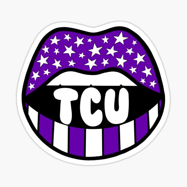 “TCU” Stars & Stripes Mouth Sticker