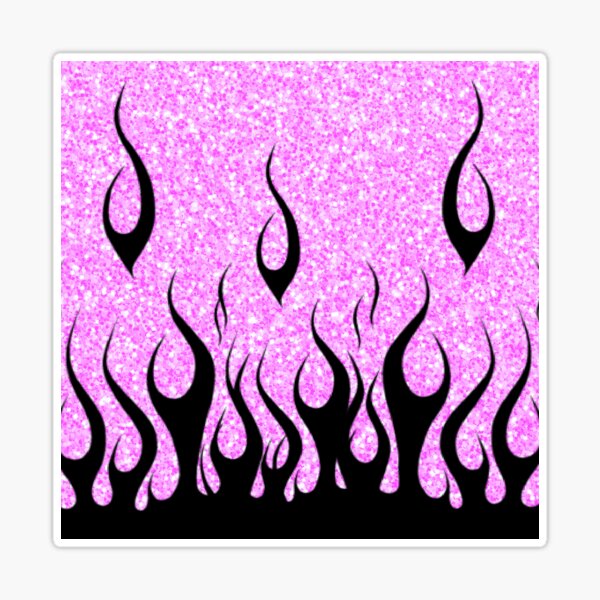 Fine GLITTER 12x12 FLAMING Neon Hot PINK W/tiny Black Spots