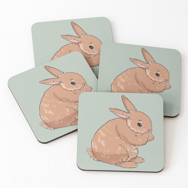 Item preview, Brown Bunny Washing Face designed and sold by ArtbyLinnea.