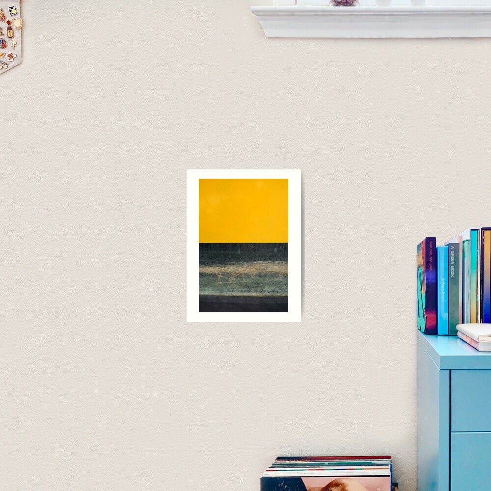 Gelb auf Blau Kunstdruck