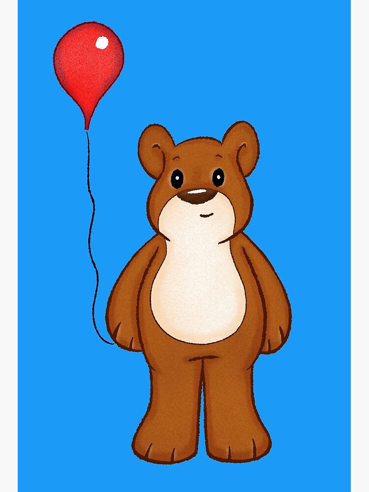 Lámina rígida «Oso de dibujos animados con globo rojo» de toonanimal | Redbubble Lámina rígida «Oso de dibujos animados con globo rojo» de toonanimal | Redbubble