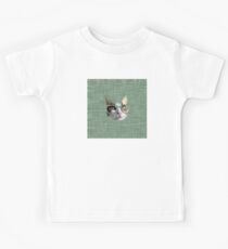 Green Hipster Cat With an Oil Touch Kinder T-Shirt