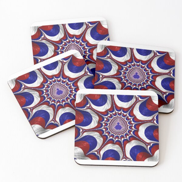 Item preview, Fractal USA Patriotic Parachute Red White and Blue designed and sold by IssyDesigns.