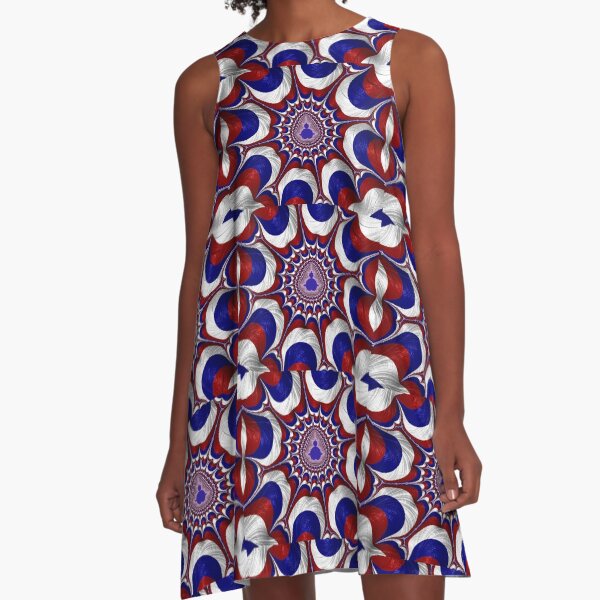 Item preview, Fractal USA Patriotic Parachute Red White and Blue designed and sold by IssyDesigns.