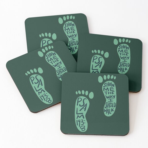 Item preview, Psalm 143 Green Footprint designed and sold by faithprints.