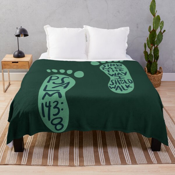 Item preview, Psalm 143 Green Footprint designed and sold by faithprints.