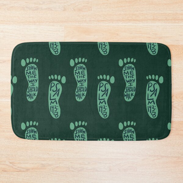 Item preview, Psalm 143 Green Footprint designed and sold by faithprints.