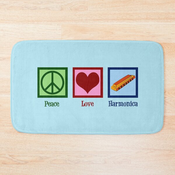 Item preview, Peace Love Harmonica designed and sold by Epic Love Designs.