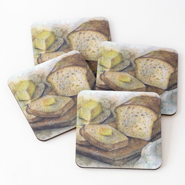 Item preview, Homemade bread and butter Illustration designed and sold by cloudeddreams.
