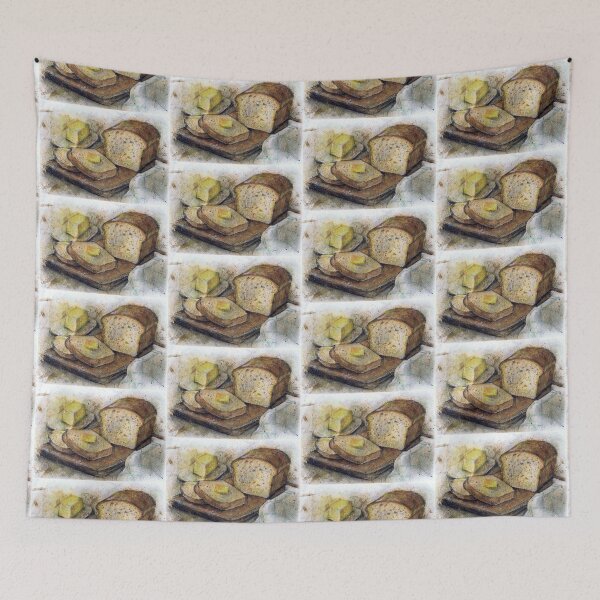 Item preview, Homemade bread and butter Illustration designed and sold by cloudeddreams.