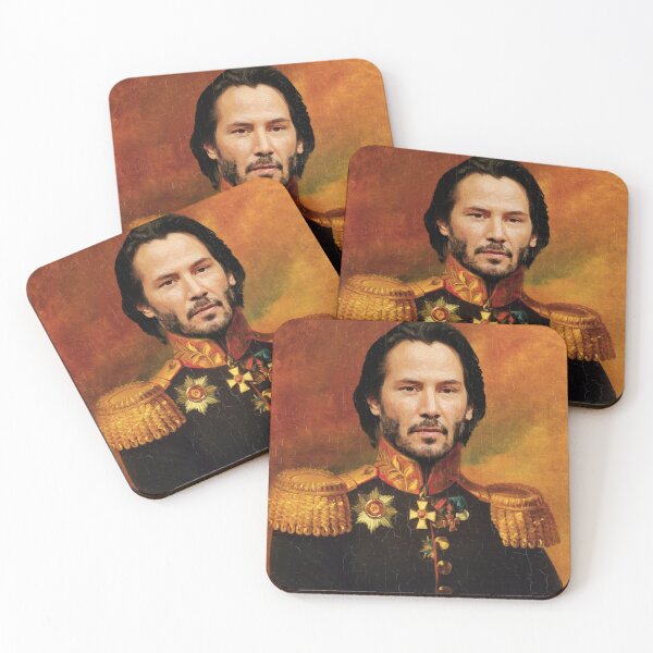 Item preview, Keanu Reeves Old Timey Portrait Painting designed and sold by uselessnyc.