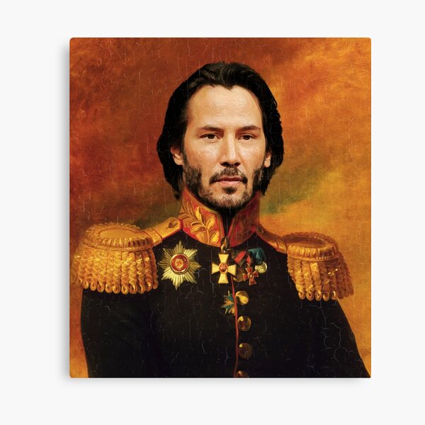 Item preview, Keanu Reeves Old Timey Portrait Painting designed and sold by uselessnyc.