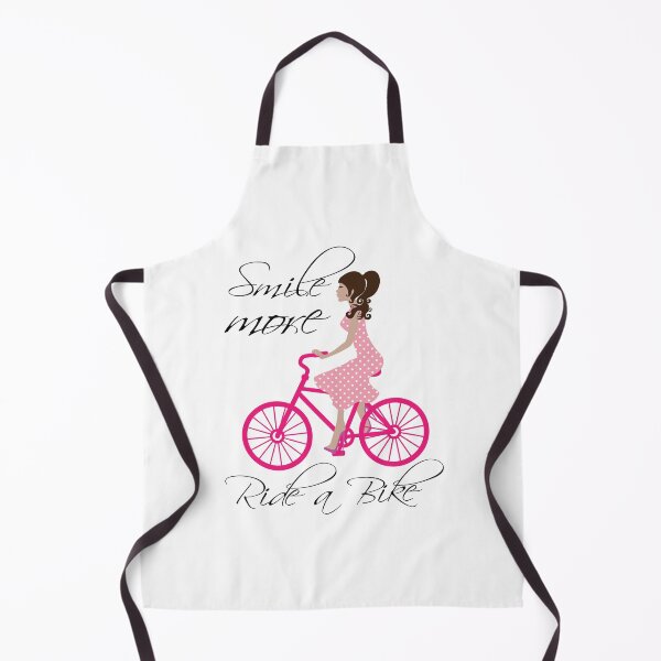 Item preview, Smile More Ride A Bike, With Girl Riding Bicycle designed and sold by 4AllTimes.