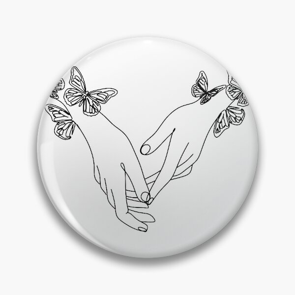 Item preview, Hands Holding Butterfly Minimal Line Art Art Print. Line drawing hands together forever. Hands with nature. One Line hands vector drawing.  Minimalist print. Romantic illustration.  designed and sold by OneLinePrint.