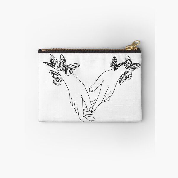 Item preview, Hands Holding Butterfly Minimal Line Art Art Print. Line drawing hands together forever. Hands with nature. One Line hands vector drawing.  Minimalist print. Romantic illustration.  designed and sold by OneLinePrint.