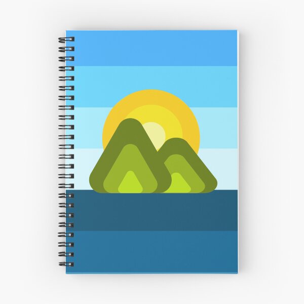 Item preview, Colorful Thick Lined Mountain Peaks in the Sea Saint Lucia Pitons designed and sold by Uppercase Tees.