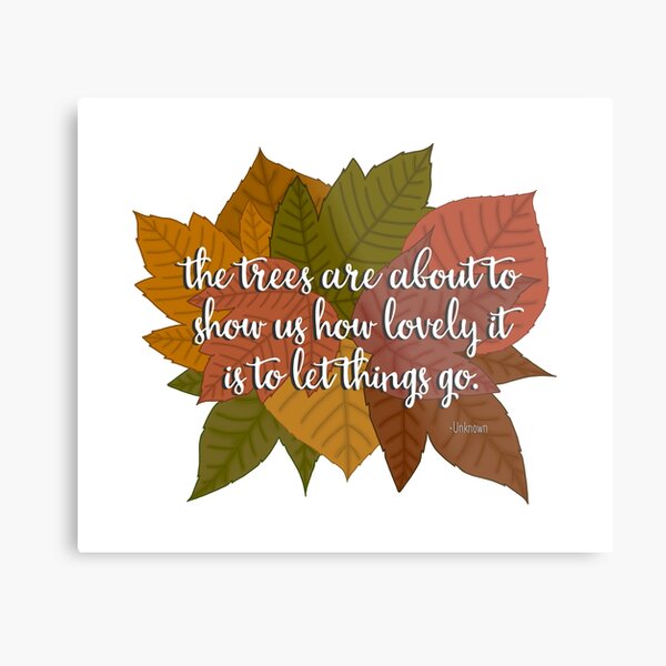 The Trees Are About To Show Us How Lovely It Is Go Let Things Go Metal Print