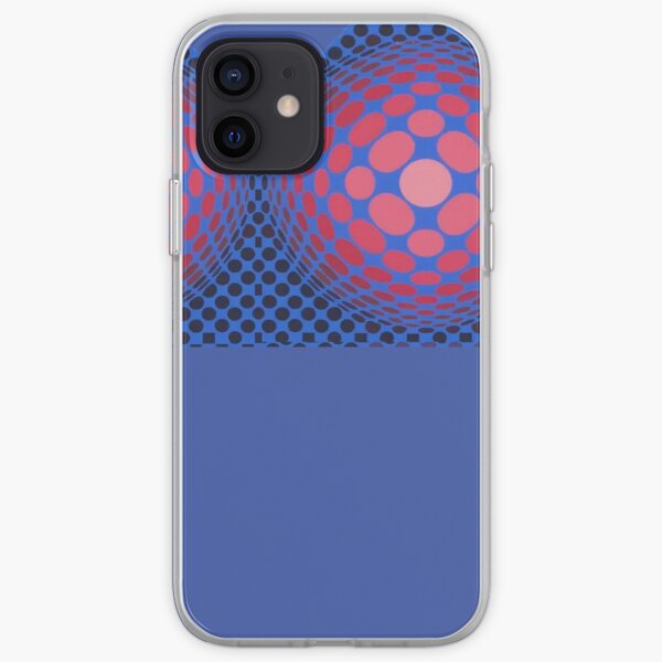 Victor Vasarely OPTICAL ILLUSION Exterior Bra iPhone Soft Case