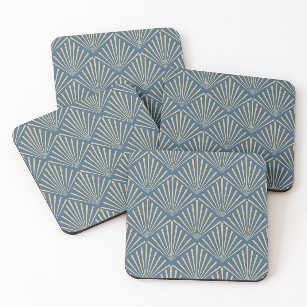 Retro Gatsby Pattern Coasters (Set of 4)