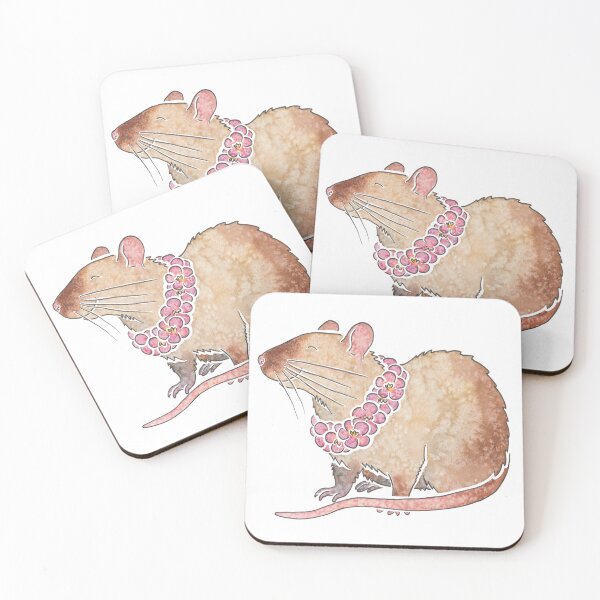 Item preview, Watercolour pet rat (siamese) designed and sold by animalartbyjess.
