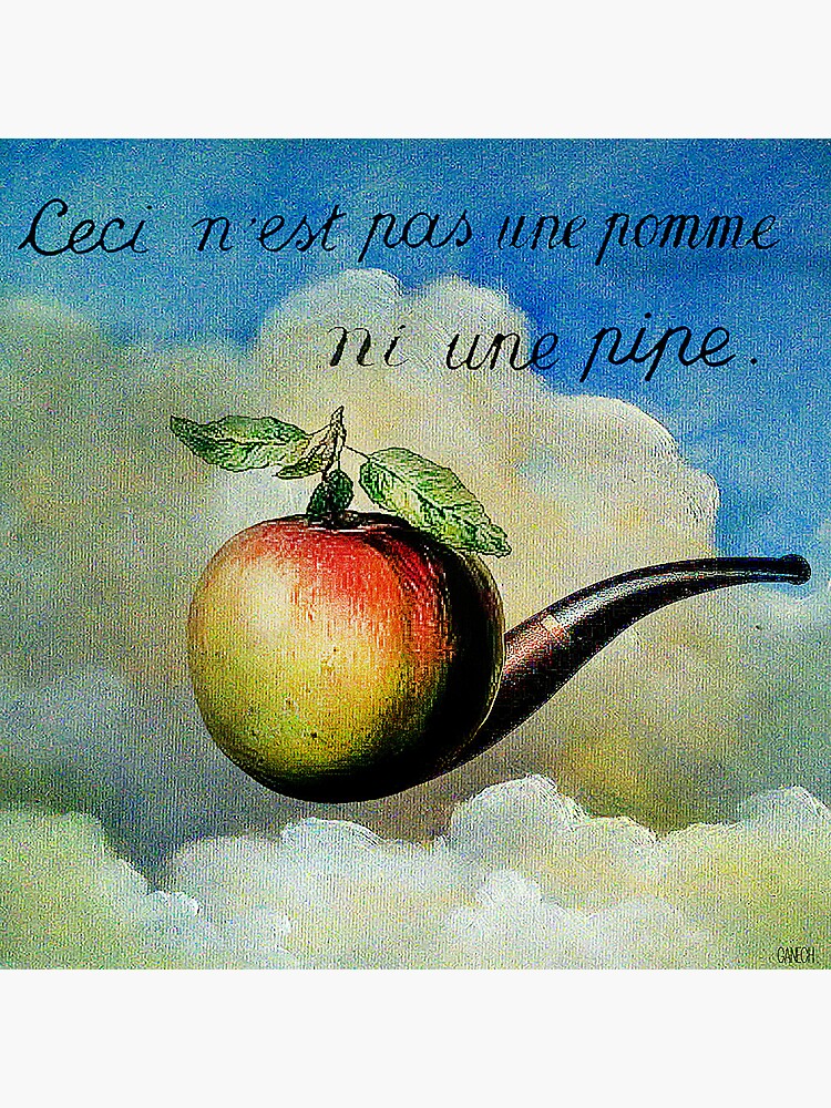 "Ceci n�est pas une pomme ni une pipe" Metal Print by ganechJoe Redbubble