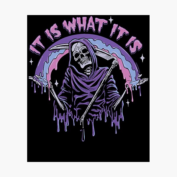 Item preview, Death ~ It Is What It Is ~ Pastel Goth Grim Reaper Drip designed and sold by ctkrstudio.