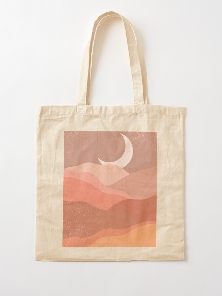 Pastel Mountains Sunrise Minimalistic Modern Art | Tote Bag