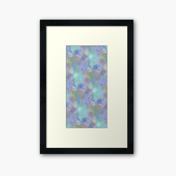 Abstract Painting 090820.3, Blue Rose Galaxy Framed Art Print