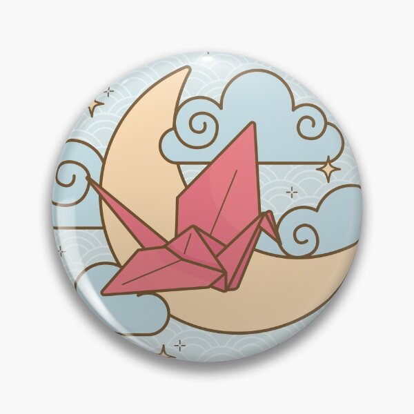 Item preview, Tsuru with Moon and Clouds designed and sold by LuYukari.