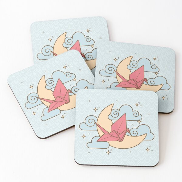 Item preview, Tsuru with Moon and Clouds designed and sold by LuYukari.