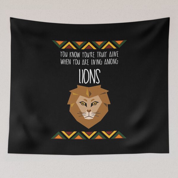 Item preview, Living Among Lions Afrikan Proverb Safari Quote  Safari designed and sold by Rzelemenz.