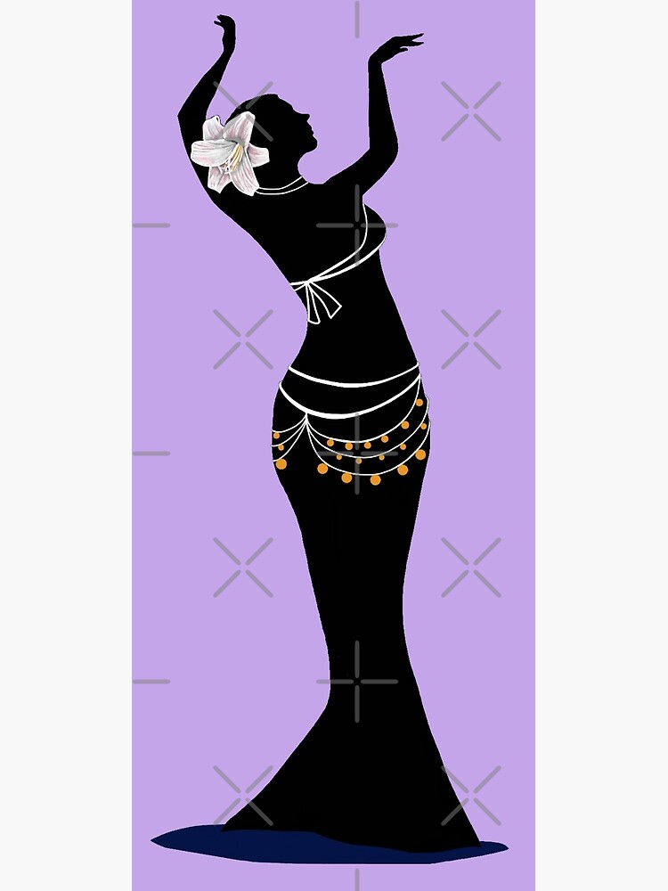 Fusion Belly Dancer Lilac Background Poster for Sale by meleyart