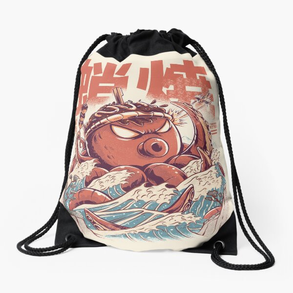 Takoyaki Attack Drawstring Bag