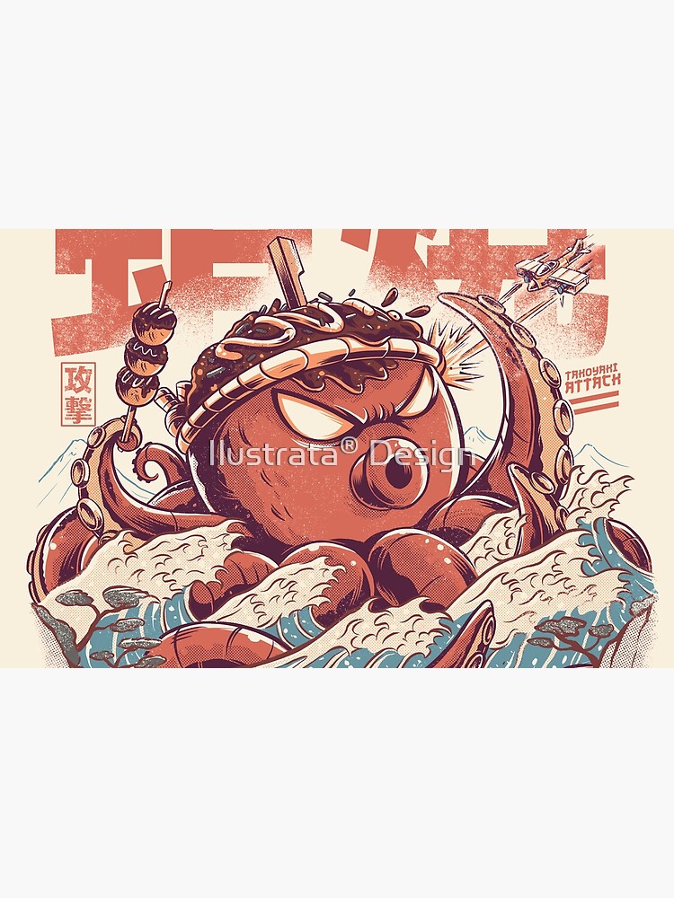Thumbnail 2 of 2, Laptop Sleeve, Takoyaki Attack designed and sold by Ilustrata Design.