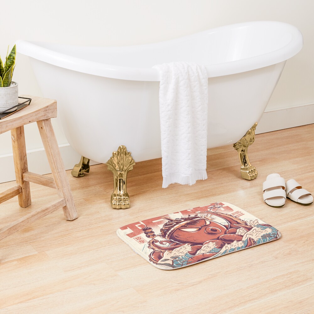Takoyaki Attack Bath Mat