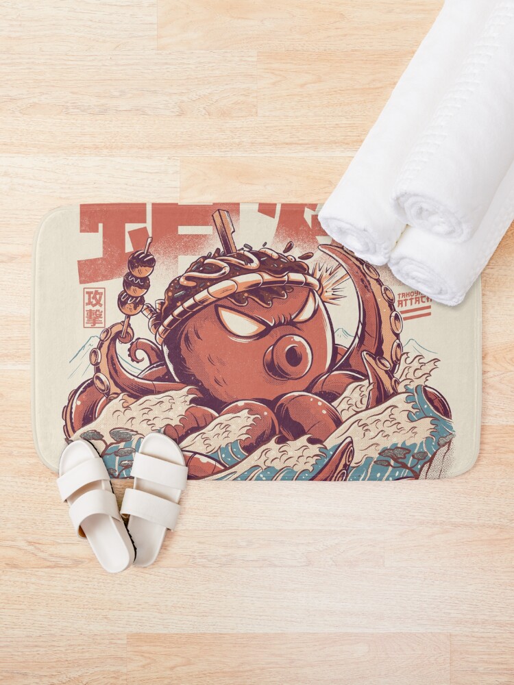 Alternate view of Takoyaki Attack Bath Mat