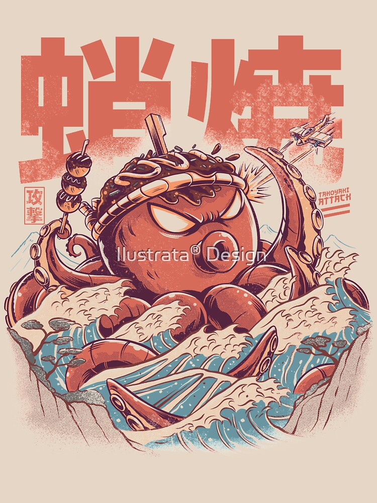 Thumbnail 7 of 7, Classic T-Shirt, Takoyaki Attack designed and sold by Ilustrata Design.