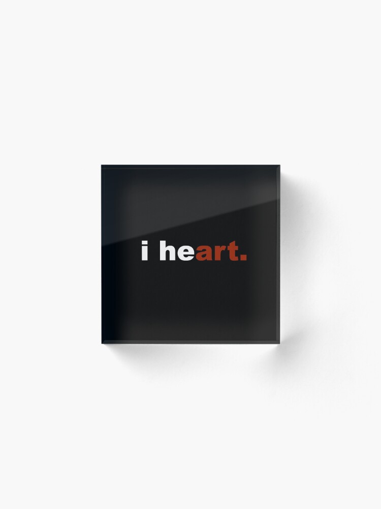 Alternate view of I Heart Art- Go Red Day- American Heart Association Acrylic Block